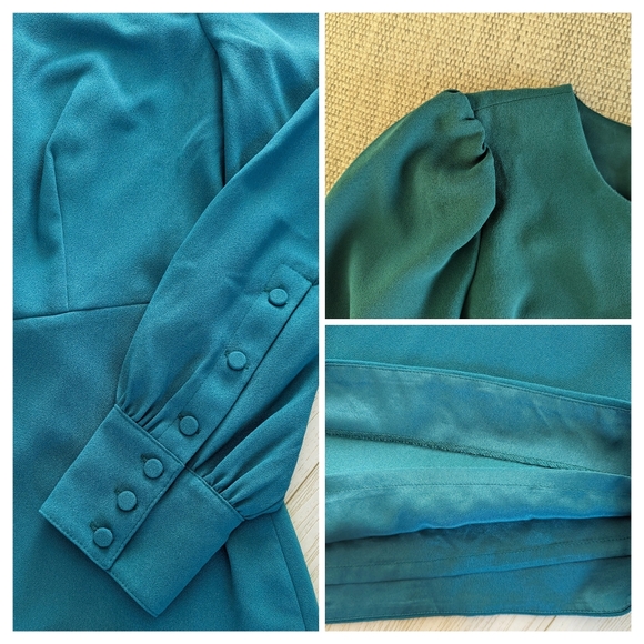 J. Crew long sleeve dress 365 crepe buttons - Picture 6 of 8